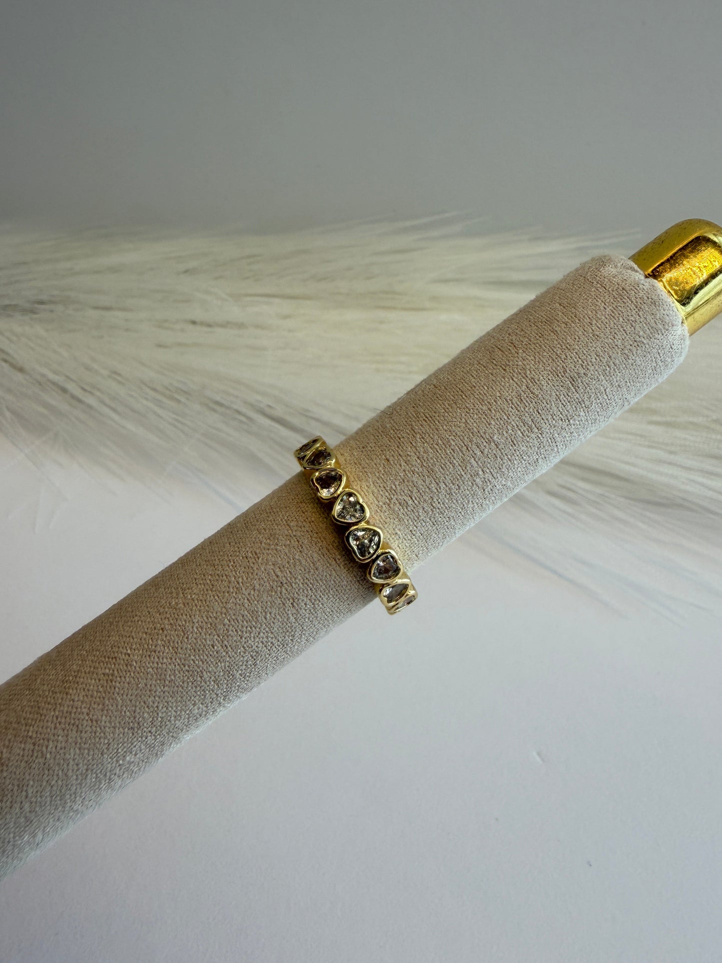 Golden Hearts Adjustable Ring