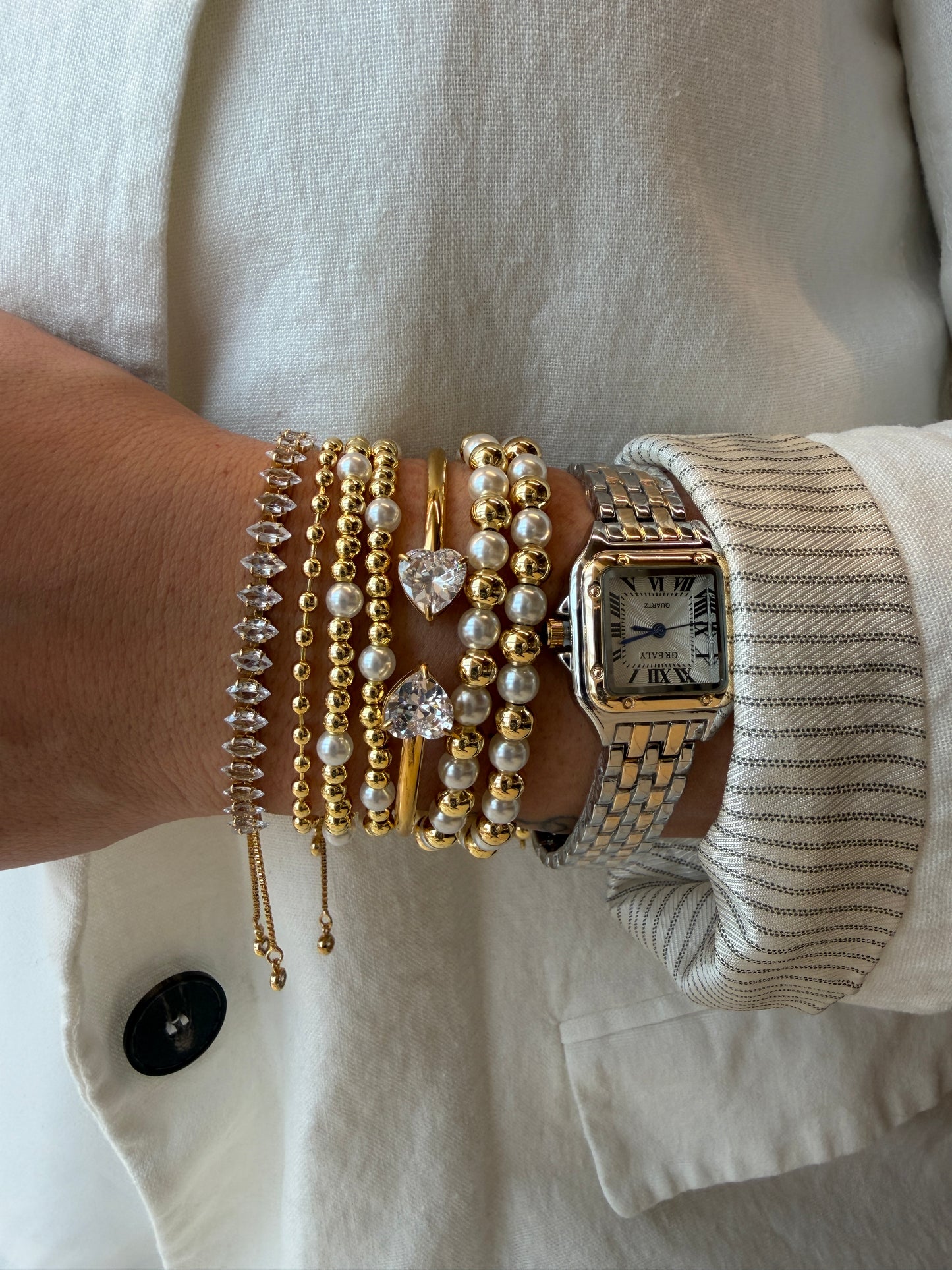 Crystal hearts Bracelet