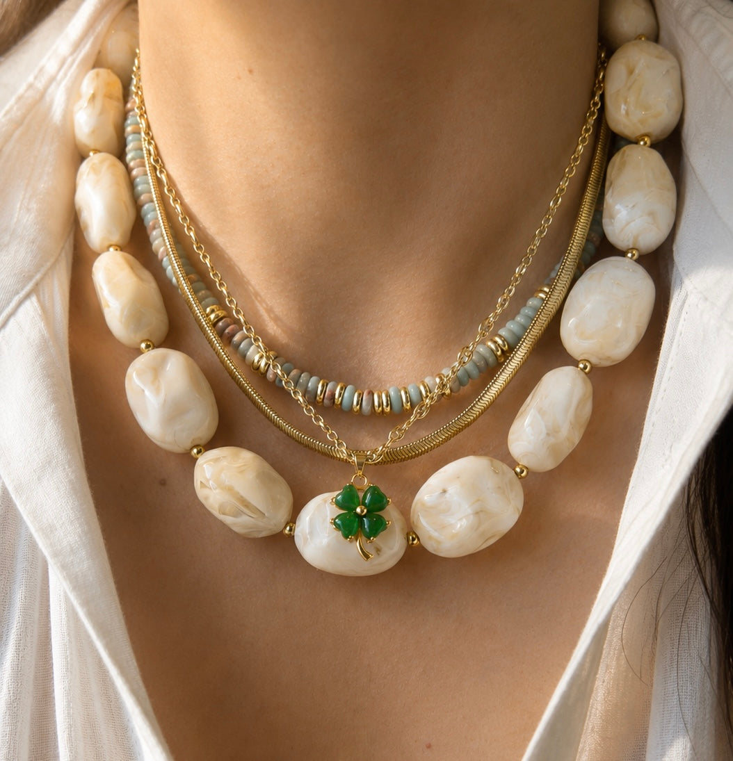Trébol deJade Necklace