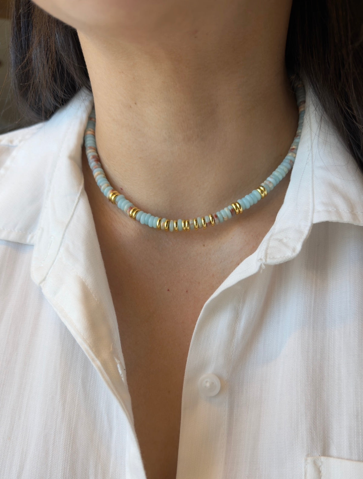 Jaspe Celeste Necklace