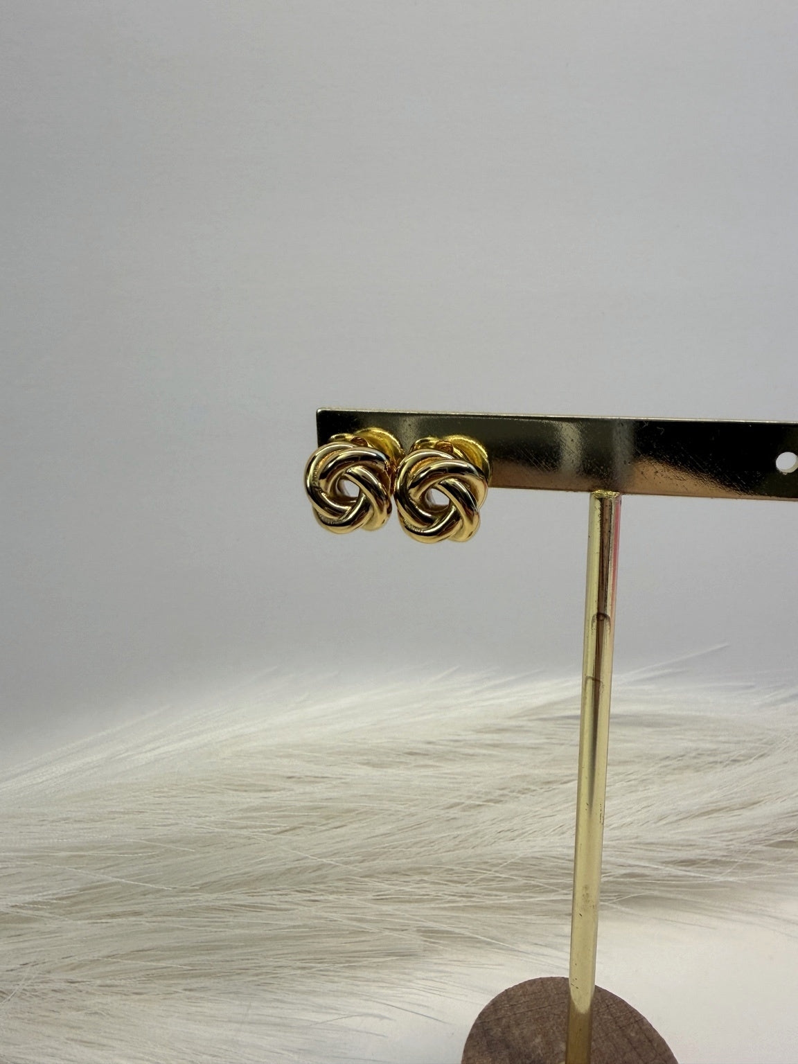 Golden Knot Stud Earrings