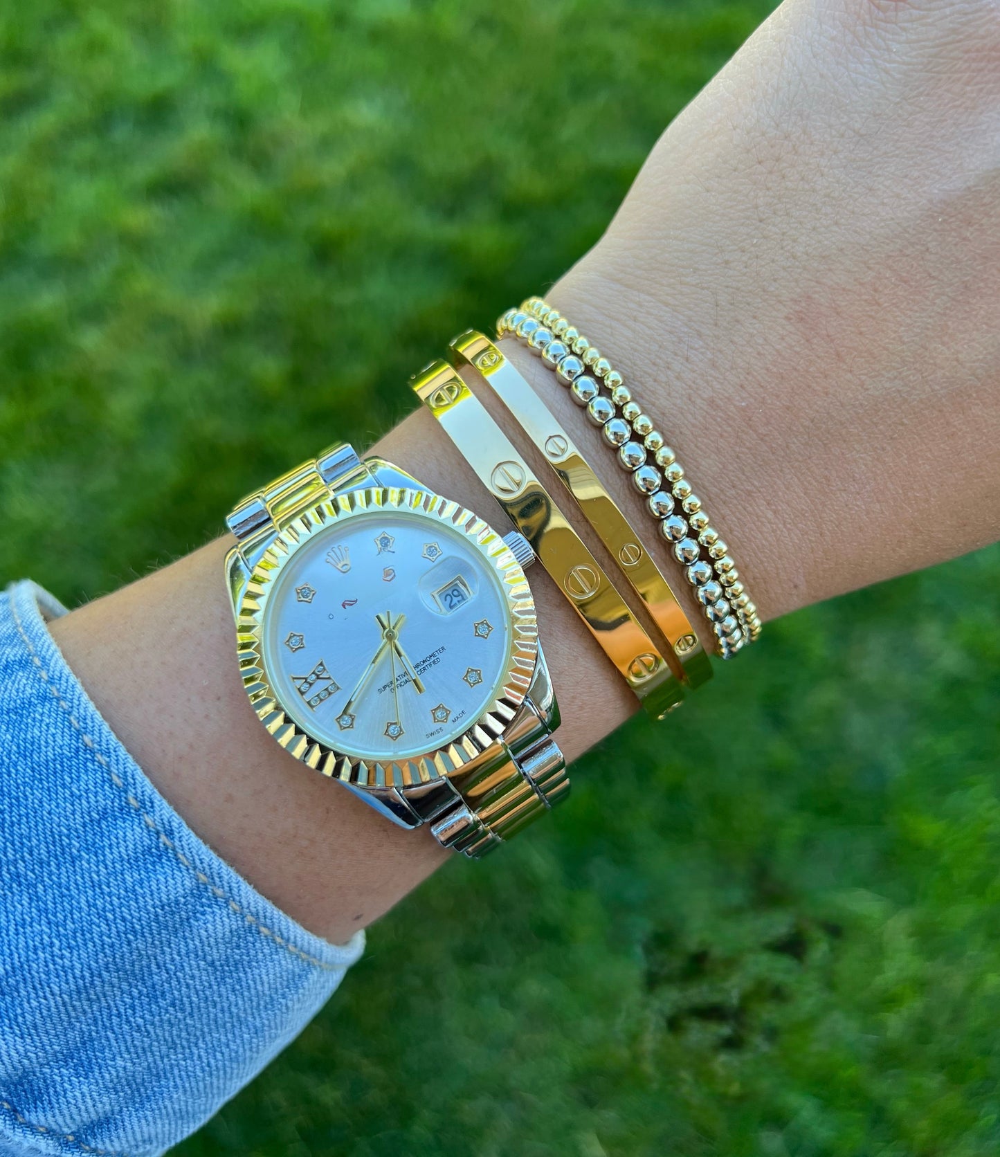 Classic Gold Thick Bangle