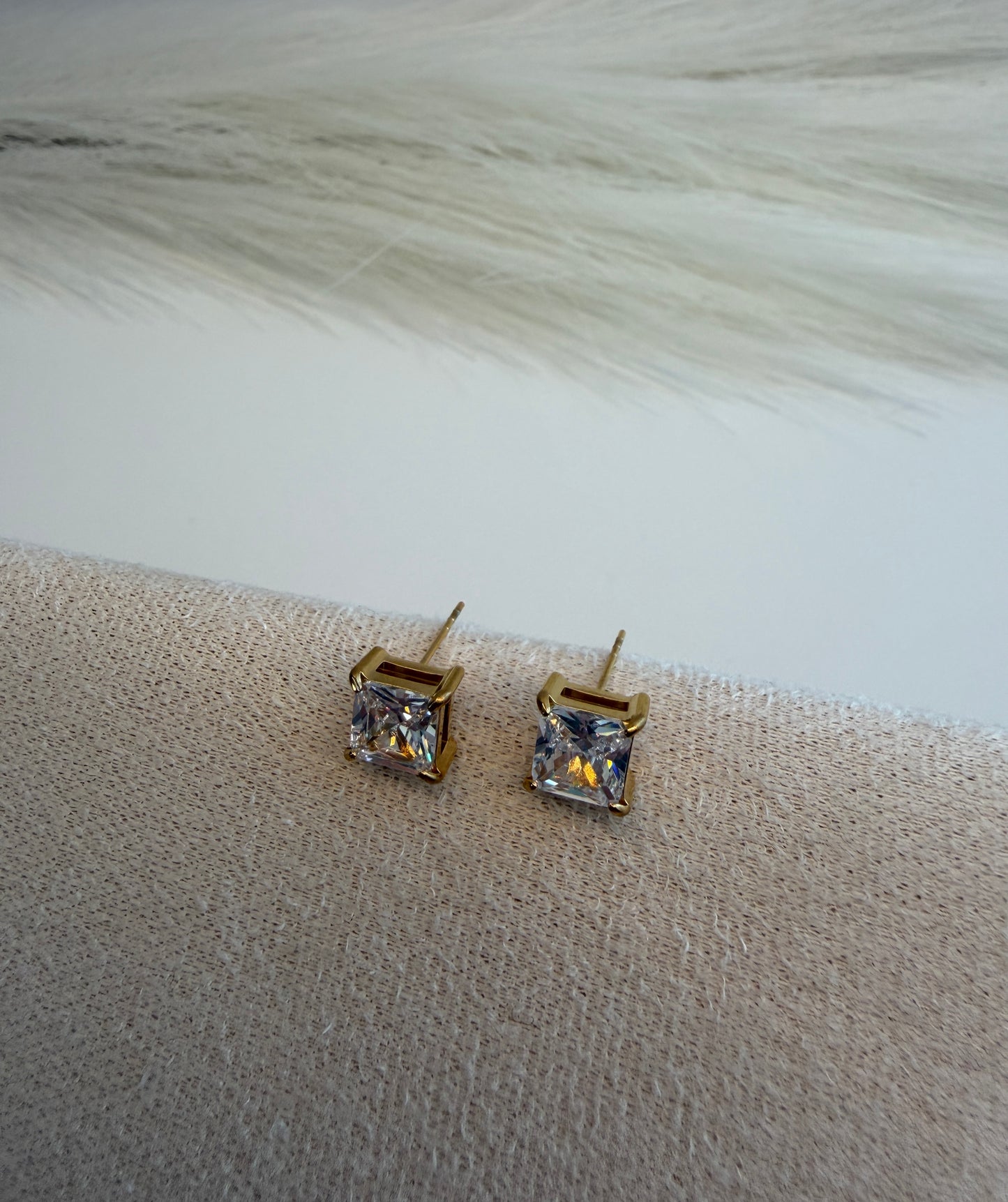 Square zircon Earrings