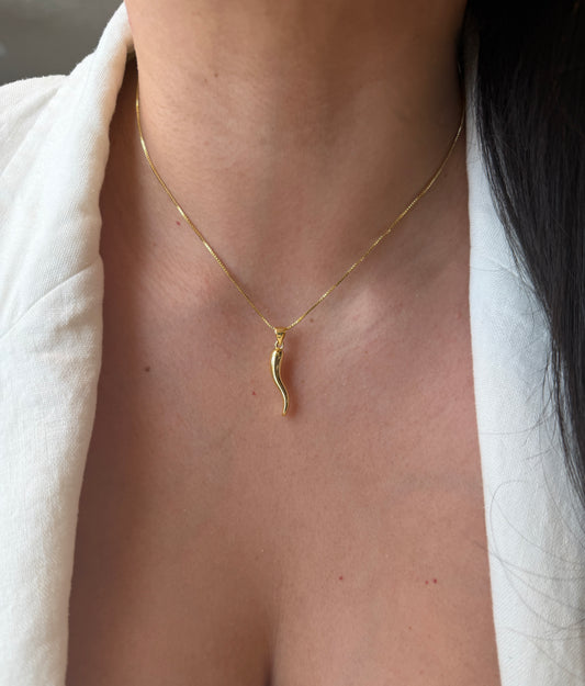 Cuernito Gold Necklace