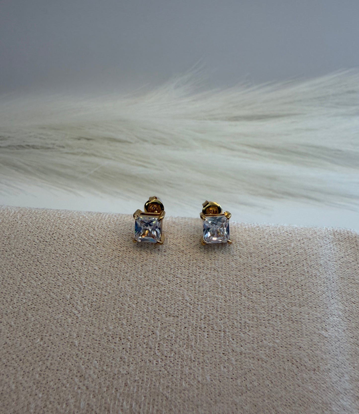Square zircon Earrings