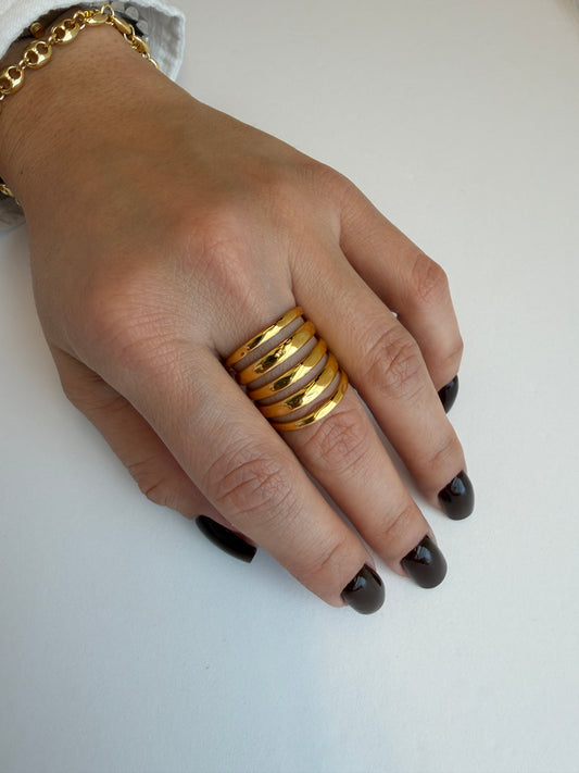 Golden Flow Ring