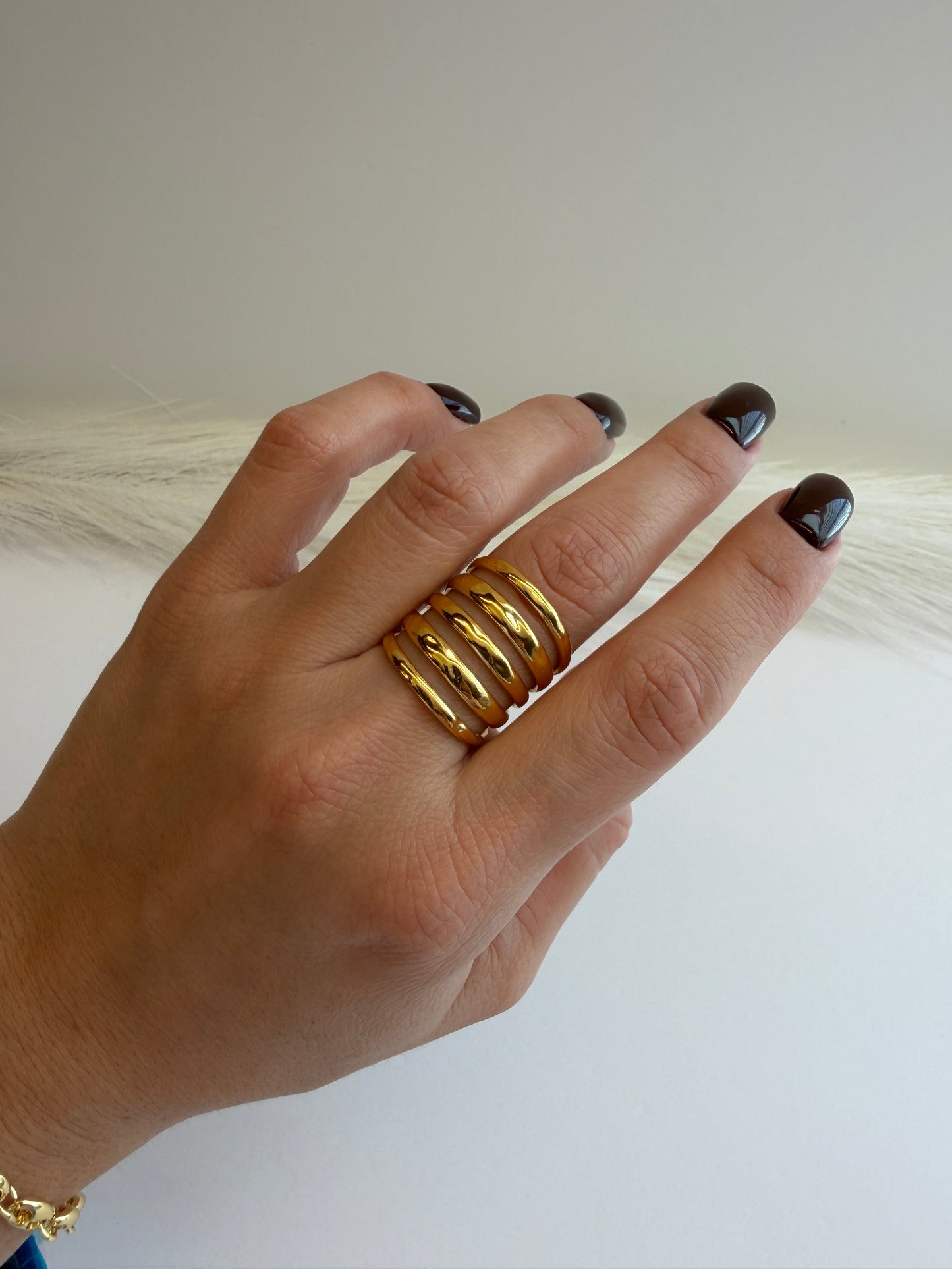 Golden Flow Ring