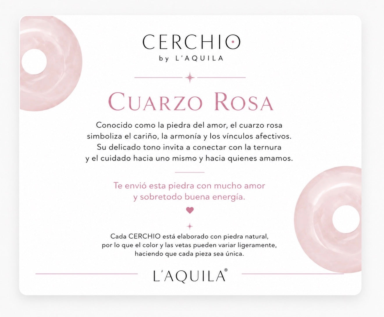 Cerchio Cuarzo Rosa