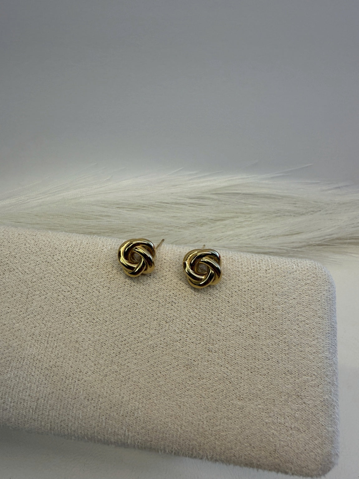 Golden Knot Stud Earrings