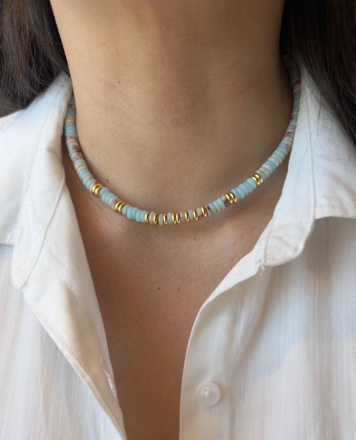 Jaspe Celeste Necklace