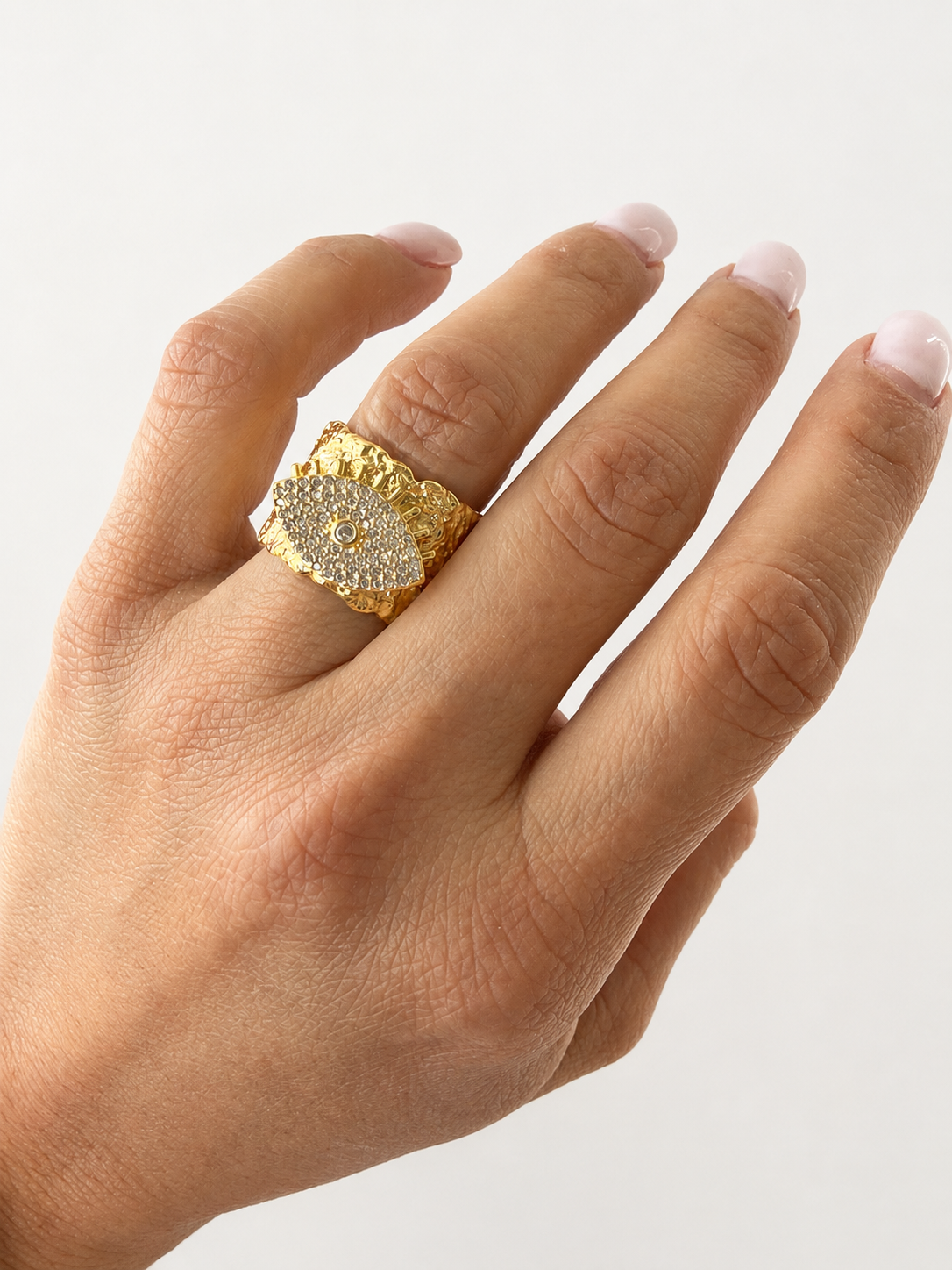 Golden Nazar Ring