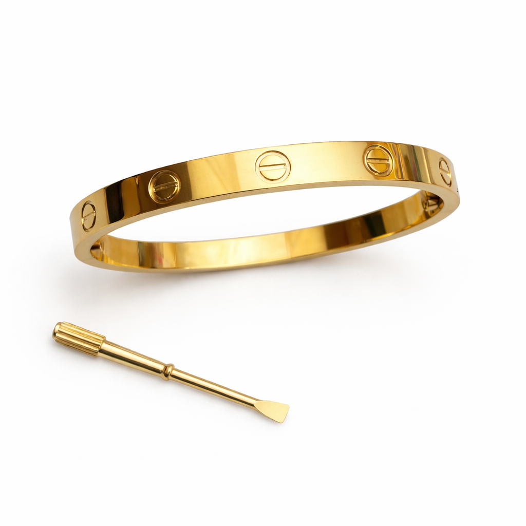 Classic Gold Thick Bangle
