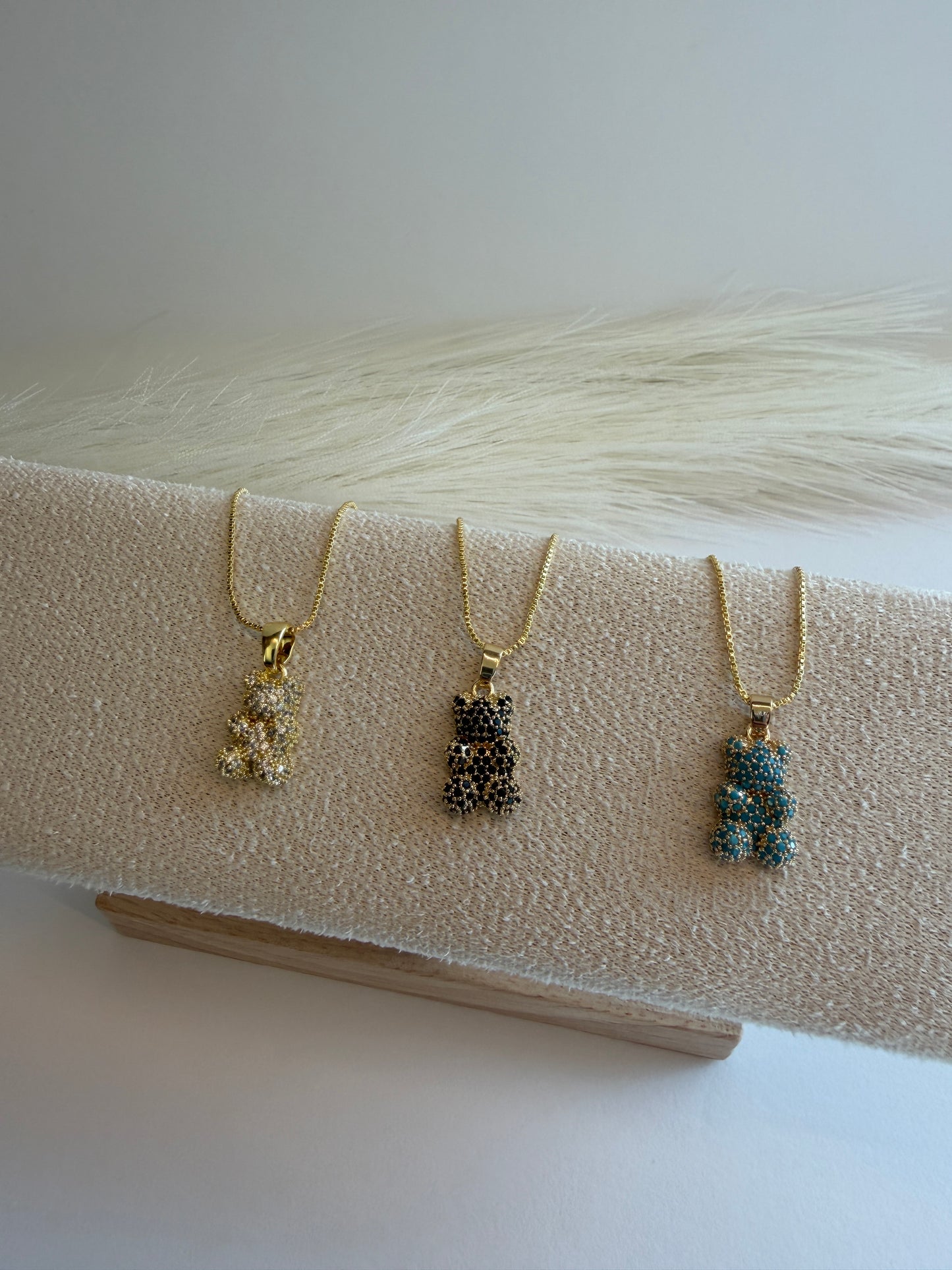 Crystal Teddy Necklace